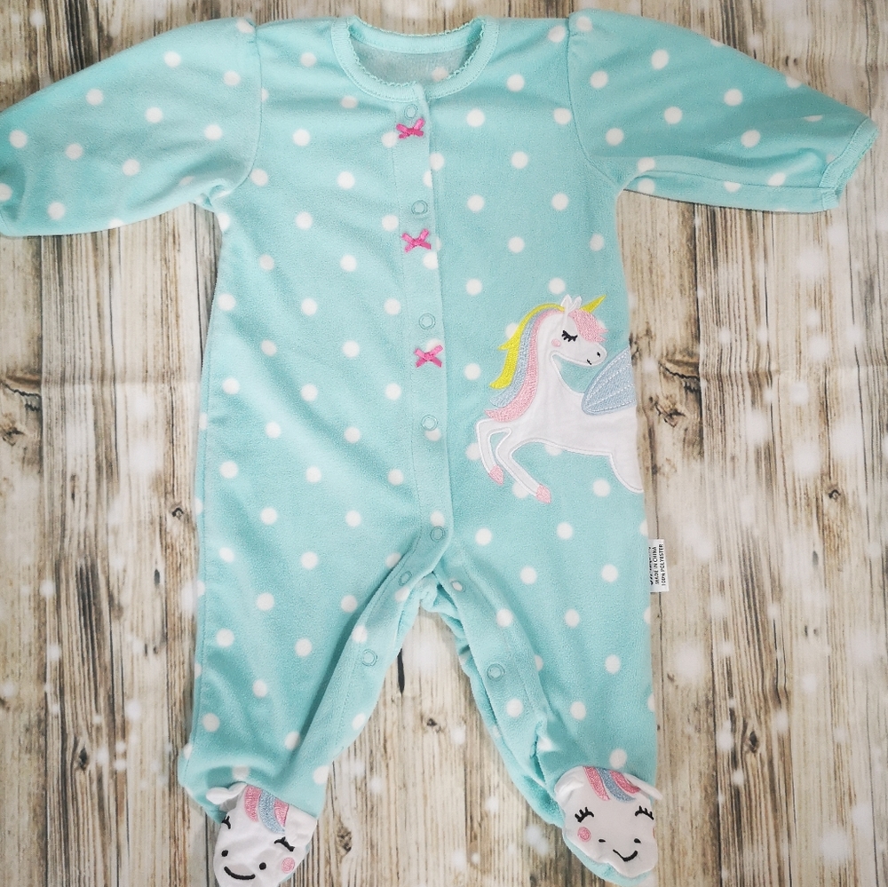 🦄 Unicorn Fleece Sleeper ;3 Month 🦄
